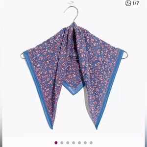 Madewell 100% organic cotton bandana in hermitage blue